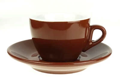 NUOVA POINT Dickwandige Cappuccino-Tasse »Bar Italia« (»Palermo«) | mittelbraun | Nuova Poin