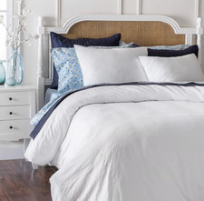 Martha Stewart 100 Cotton Queen Size 3Pc Duvet Set 1 Duvet Cover 2 Pillow Shams