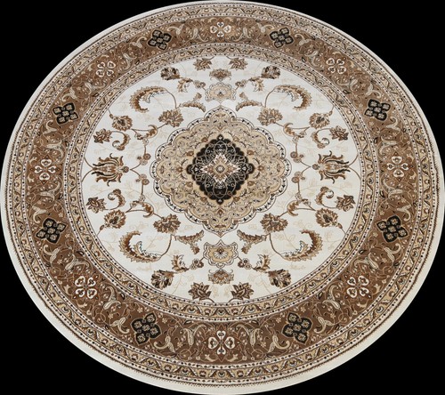 New Floral Oriental Medallion Turkish Traditional Area Rugs Ivory/ Brown Carpets - Picture 20 of 20