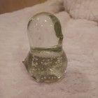 Vintage NORCREST Clear Crystal Bubble Glass BABY BIRD Figurine MCM Paperweight — photo 5