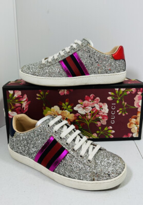 GUCCI ACE Glitter Snickers Authentic Size 35