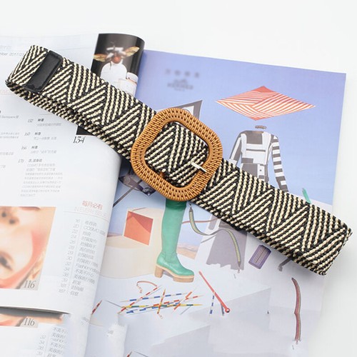Women Boho Braided Wide Fashion Belt Cinch Waist Belt Elastic Stretch Gifts ⁿ - Picture 17 of 55