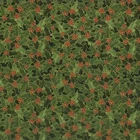 Hoffman Winter Berries S#L7356 By Nicole Tamarin QUILT FABRIC w/gold metallic