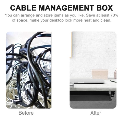 Cable Management Tray Storage under The Table Desk Wire Organiser - Afbeelding 8 van 12