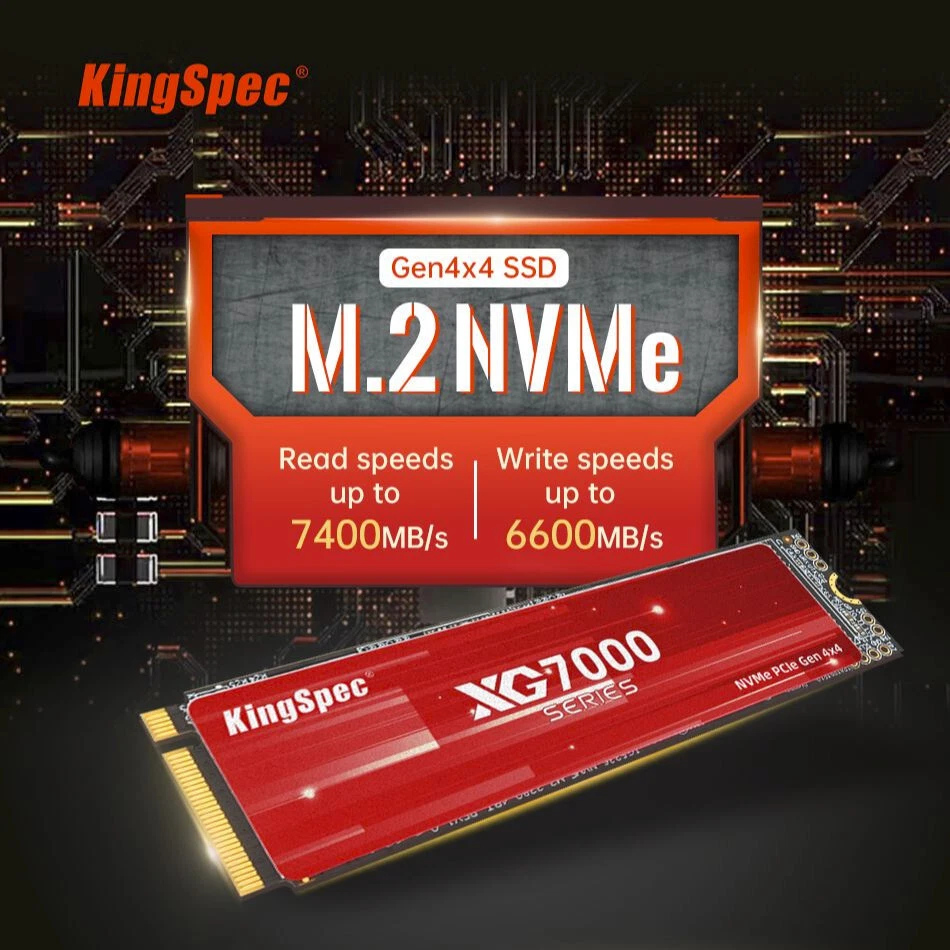 KingSpec XG7000 1TB 2TB 4TB HIGH SPEED - Internal SSD PCIe 4.0 Gen 4 x4 NVMe M.2 - Image 3 of 4
