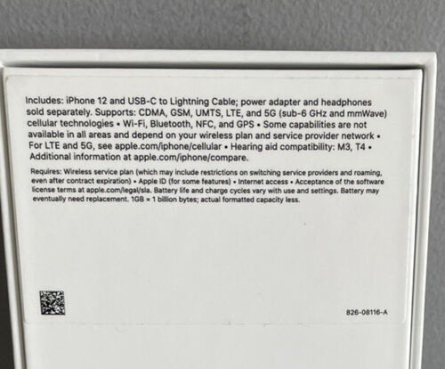Apple iPhone 12 256GB Green EMPTY BOX ONLY w/Plastic Inserts FREE SHIP! - Photo 4 sur 5
