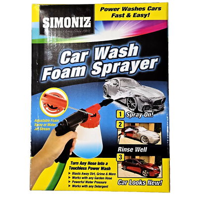 #ad Simoniz Car Wash Foam Sprayer Works With Any Garden Hose 33.8oz Bottle $43.99