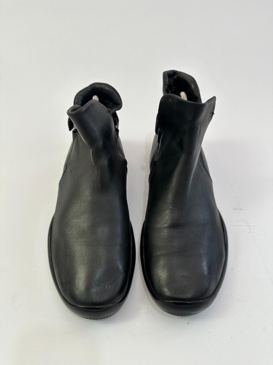 Prada Sport Black Leather Strap Ankle Boots Size 7 UK| 8 US | eBay