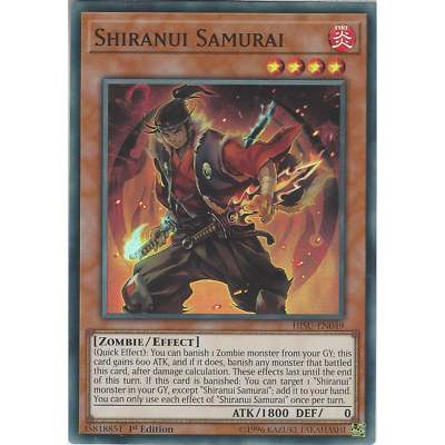 Yu-Gi-Oh! Einzelkarte – Shiranui Samurai (HISU-EN049) – Super Rare, 1. Edition, Aus Hidden Summoners