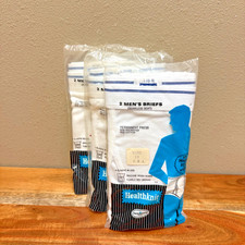 Vintage Healthknit Men's Briefs Size LARGE 38-40 2 Pack NOS Made USA White
