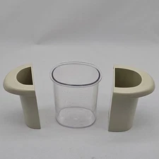 Oster Regency Kitchen Center Replacement Food Pusher & Measuring Cup Set, Almond