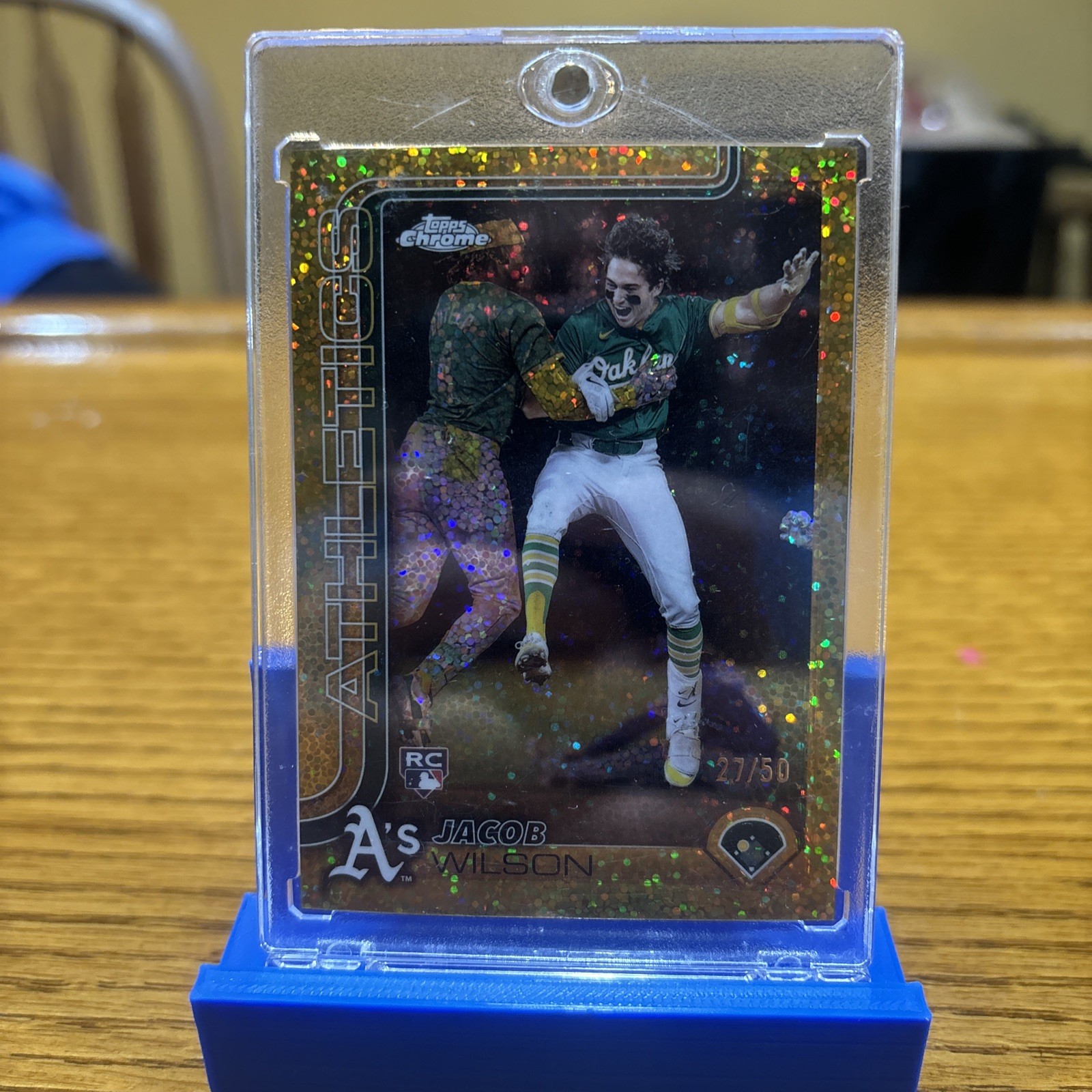 2025 Topps Chrome - Image Variation Jacob Wilson #96 Gold Speckle Refractor /50