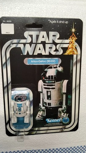 KENNER RETRO Artoo Detoo  R2D2 & C3PO on STAR WARS 12  Back  CARDS A NEW HOPE