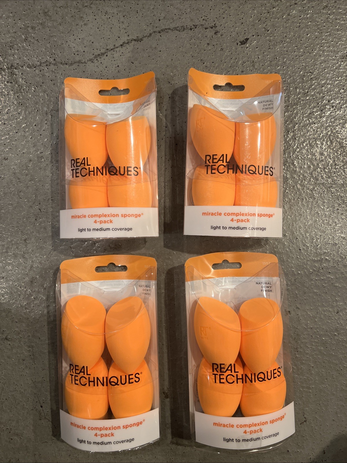 Real Techniques Miracle Complexion Sponge 4 X 4  Pack ,total :  16 sponges