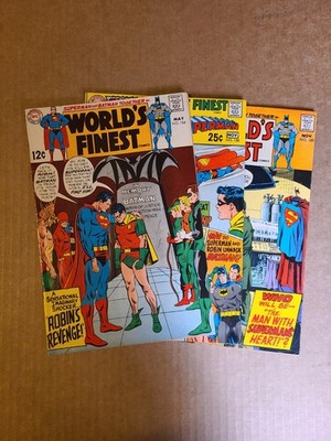 World's Finest 3 Book Lot #184 188 189 DC Comics Batman Superman Reader Filler