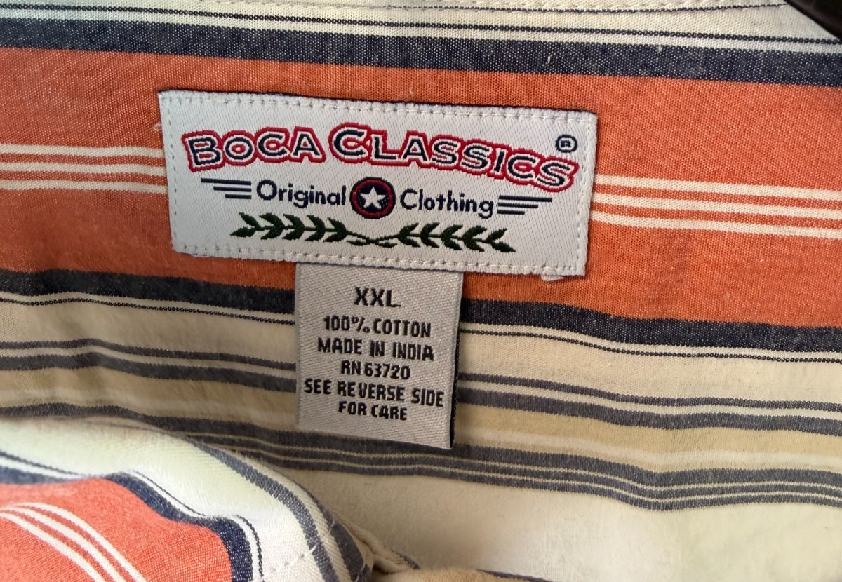 Boca Classics Striped Button Down Long Sleeve Shi… - image 3