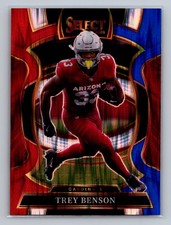 2025 Panini Select #23 Trey Benson Arizona Cardinals Red and Blue Prizm Shock