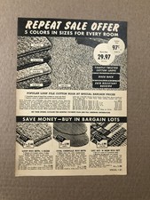 VTG RARE 1950?s Spiegel Catalog Page Ephemera Cotton Rugs Loop Oval Rugs 0C25