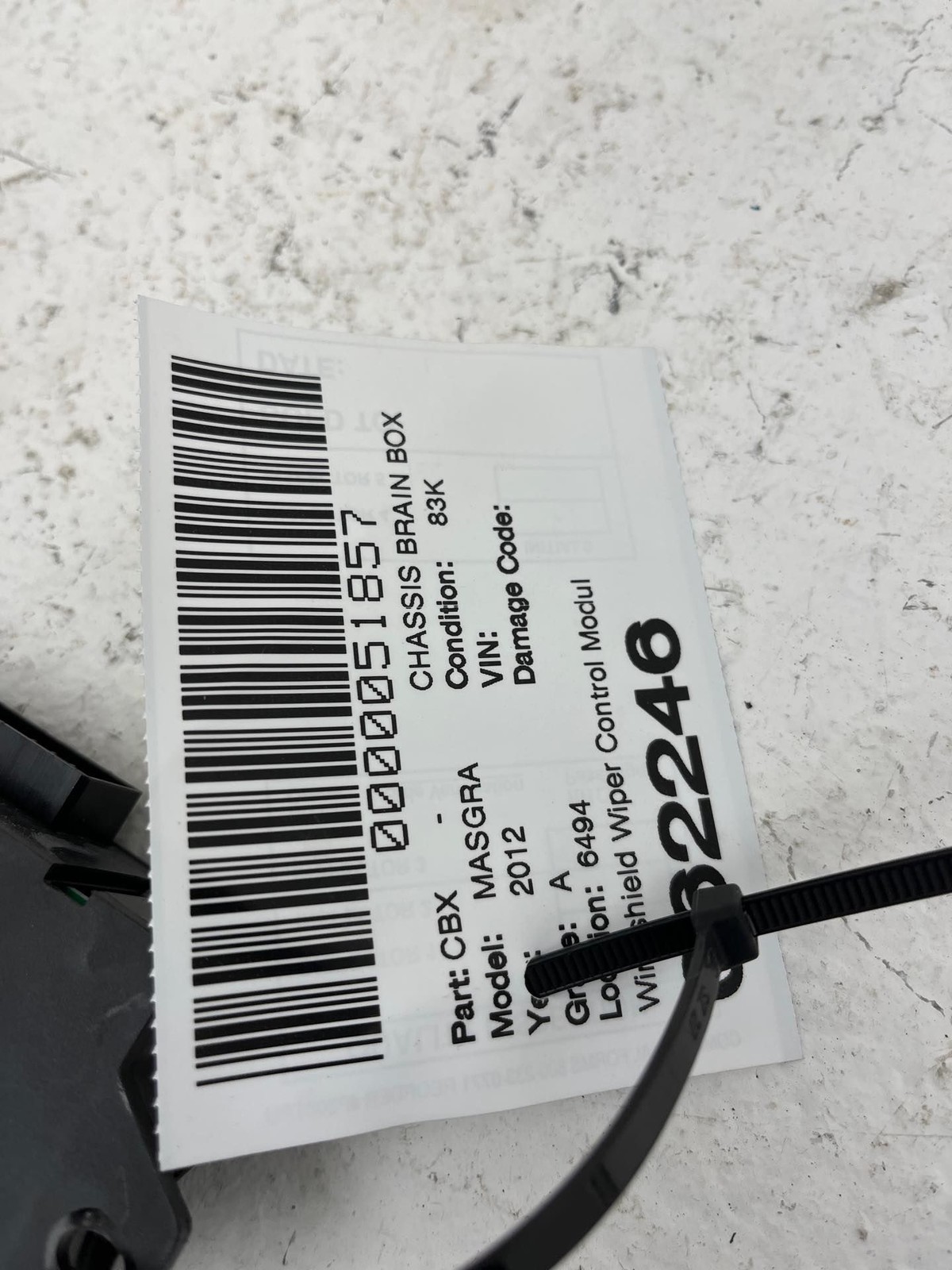 2008-2012 MASERATI GRANTURISMO 4.7L RWD Windshield Wiper Control Module Unit OEM