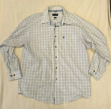 Ariat Pro Series Shirt Men's XL Button Down Long Sleeve White Plaid Western