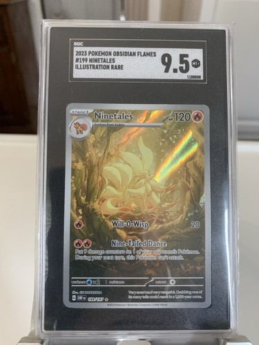 2023 Pokemon SV Obsidian Flames Ninetales Illustration Rare #199/197 SGC 9.5
