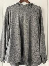 Duluth Trading Co Sz 3X Hoodie Pullover Sweatshirt Gray Thumb Hole Sleeves
