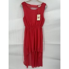 NEW L'atiste Red High Low Feminine Romantic Women Medium Cocktail Summer Dress