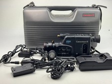 Vintage Canon E65 A Video 8 Camcorder Bundle Cables Case - Parts Repair Only