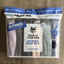 Pair of Thieves 6 Pack Mens Boxer Brief Underwear Cotton Stretch Size Large