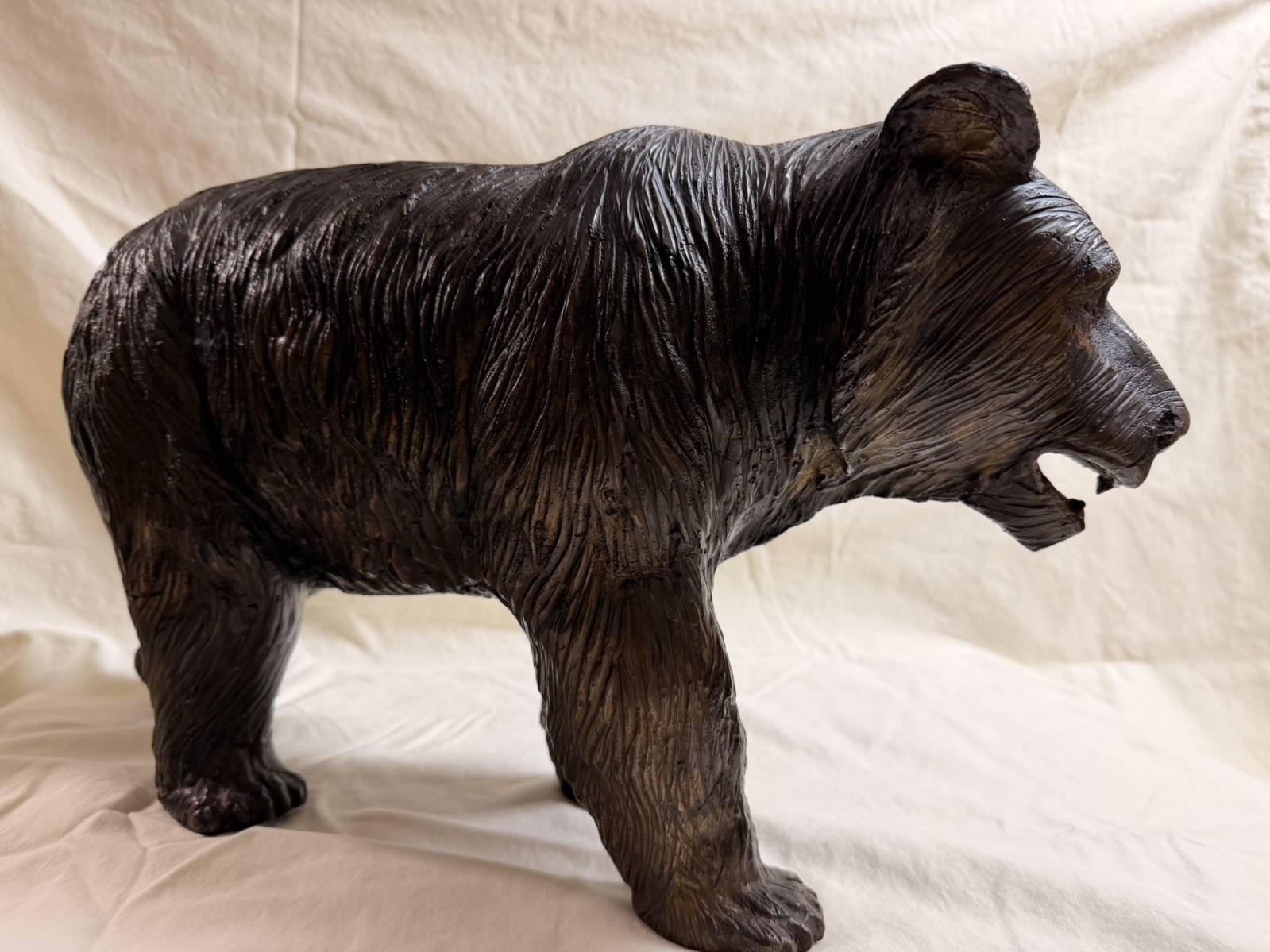 Prowling Bear Bronze  - 12" 