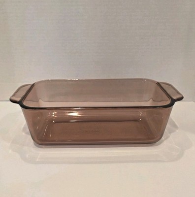 Pyrex Cranberry Loaf Bread Pan Baking Dish Originals 213-R 1.5 Qt Corning Glass