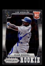 Signed Baseball Card Auto Elian Herrera 2012 Panini Prizm #183 Dodgers