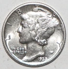 1935 Mercury Dime UNC UNCIRCULATED (C204)