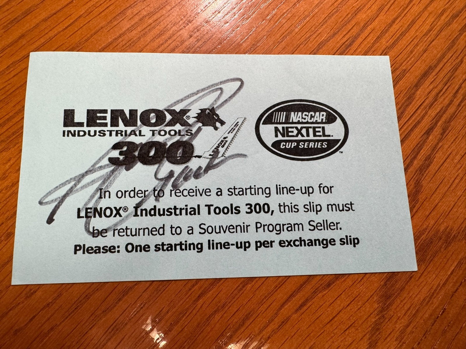 HOFer Ray Evernham AUTOGRAPHED 2006 Loudon NASCAR Nextel voucher Kyle Busch WIN