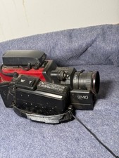 VINTAGE JVC GR-40 Video Movie Camcorder VHS-C Red/Black AS-IS Untested Parts