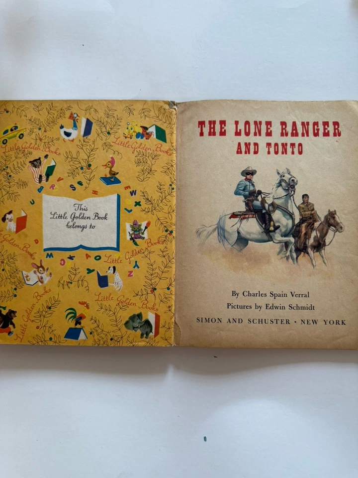 Libro vintage de Lone Ranger y Tonto 1957 Foto 2 de 4