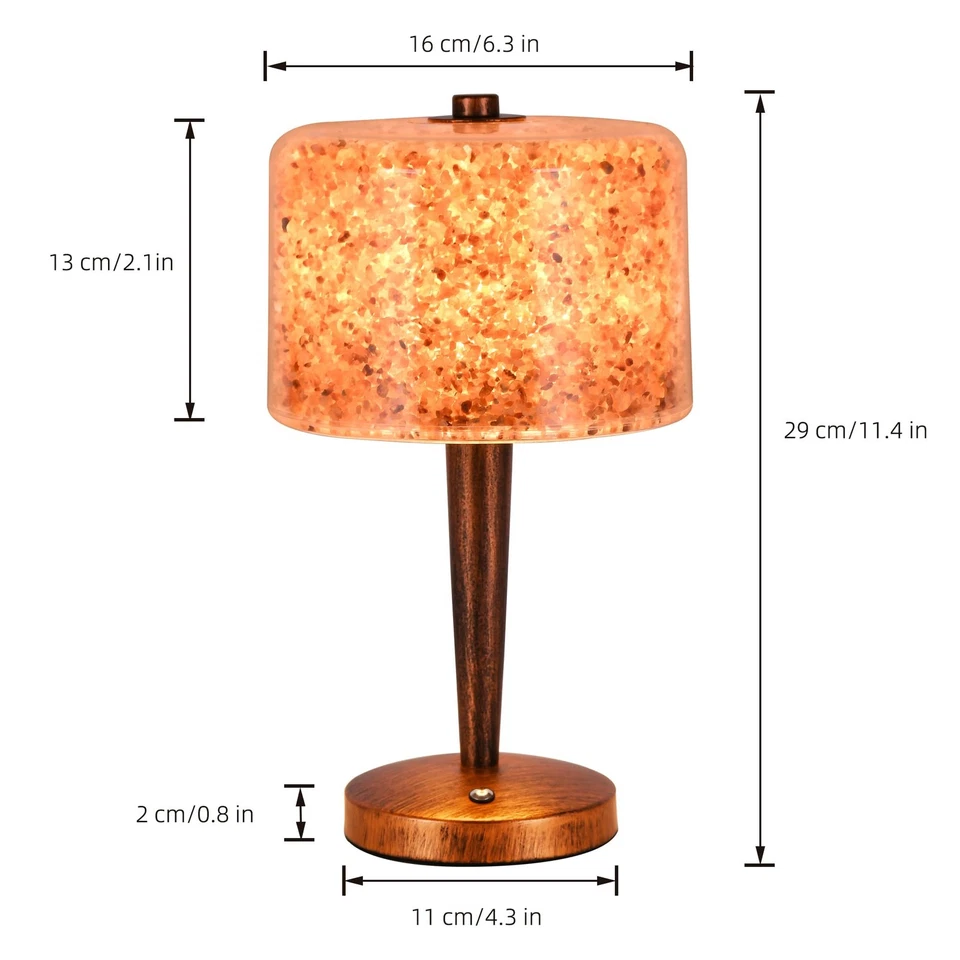 盐灯带触摸调光器控制USB喜马拉雅盐灯天然岩灯... — 第 3/4 张图片