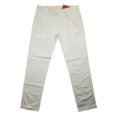 Peuterey Mens Honor Chino Trousers White W 36 L34 Cotton Slim Fit Pants