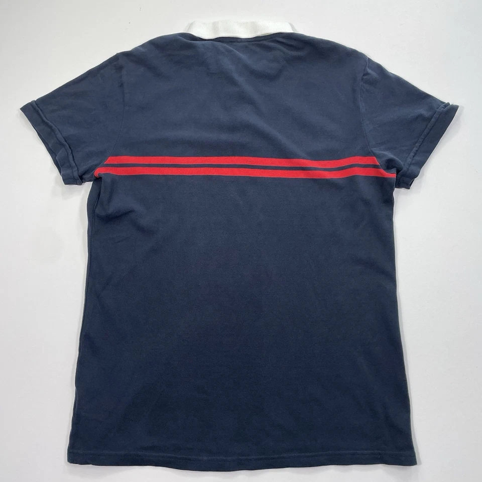 Camisa Polo Sergio Tacchini Para Hombre Grande Manga Corta Azul Rojo Blanco Informal Golf  Foto 2 de 4