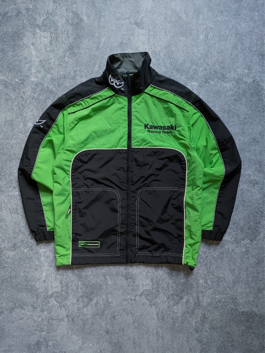 Vintage Kawasaki Team Eckl Nylon Jacket Riri Racing Streetwear