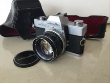 Minolta SRT101 35mm Camera  Minolta 58mm Lens. With Case.