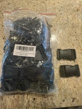 New 1 inch buckles gauge strap To Make Dog/cat/pet collars-black plastic