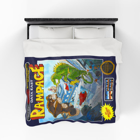 Rampage Nintendo NES Game Cover Flannel Blanket - Retro Arcade Gaming