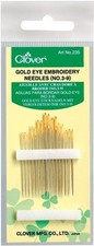 Gold Eye Embroidery Needles No. 3-9 from Clover 235