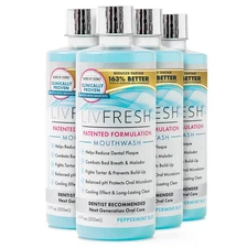 LIVFRESH Peppermint Burst - Mouthwash ONE bottle 16.9 fl oz (500ml) Great Deal!