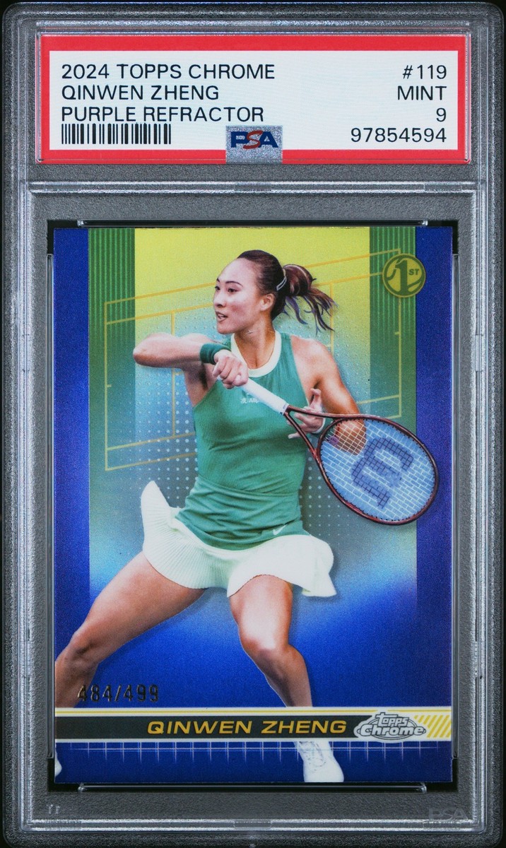 2024 TOPPS CHROME TENNIS PURPLE REFRACTOR #119 QINWEN ZHENG 484