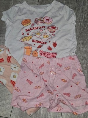 3 piece kids pajama set for girls size 6