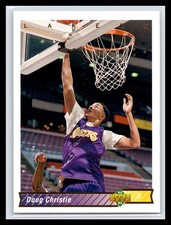 1992-93 Upper Deck Italian #32 Doug Christie Rookie Card RC Los Angeles Lakers. rookie card picture