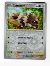 Zigzagoon 167/197 Common Obsidian Flames Pokemon Reverse Holo Near Mint
