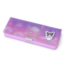 Sanrio Kuromi Double-Sided Pencil Case Holds 6 Pencils Includes Mini Sharpener